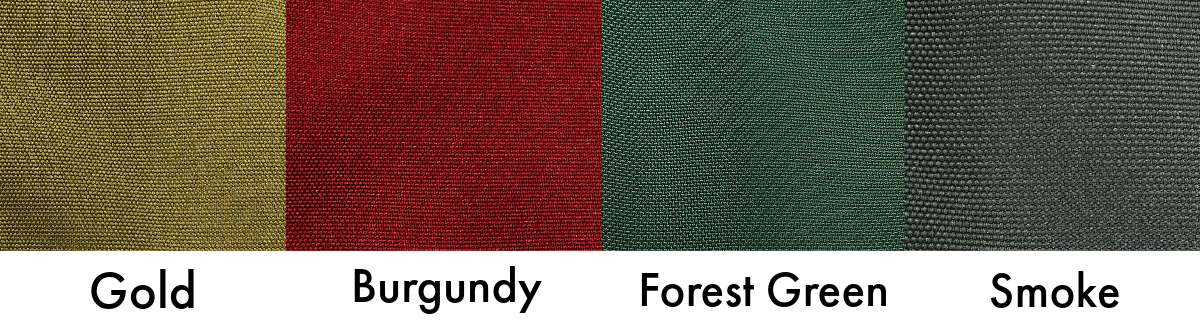 Swatches of Cordura (Textured Nylon) fabric colors